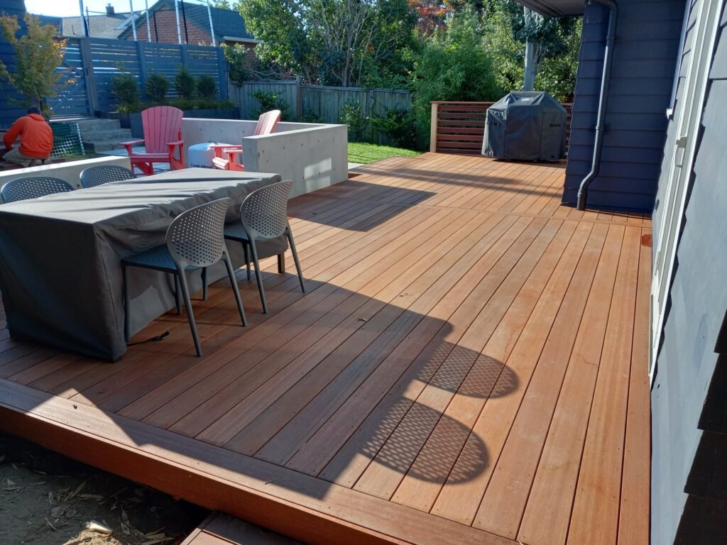 Simplicity is quality. Ground level Ipe deck that brings the space to life with precision and statley appeal. Columbia City, Seattle