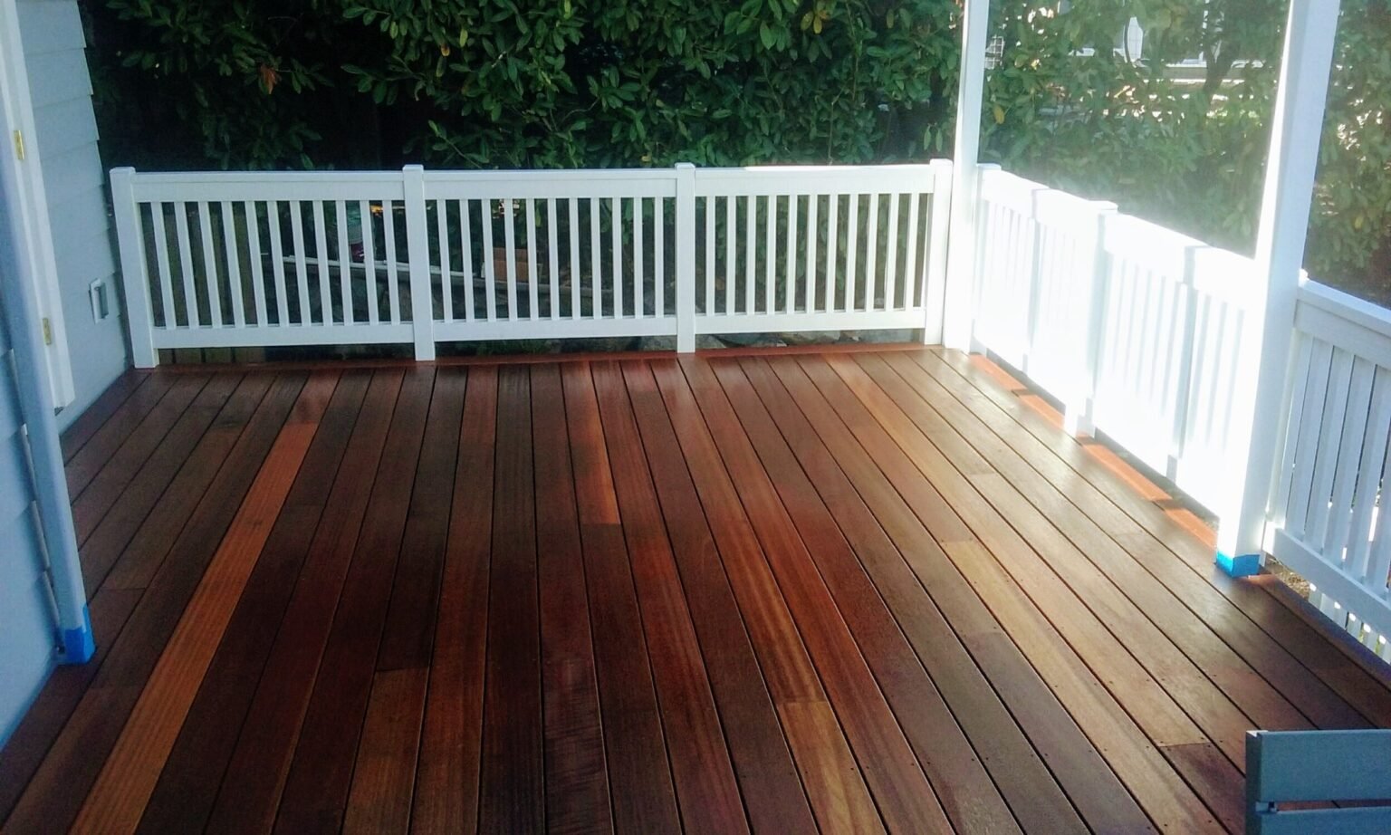 Stained Decking and Painted baluster Railing. Montlake Neighborhood